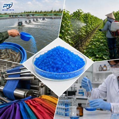 ứng dụng đồng sunfat CuSO4.5H2O trong nông nghiệp thủy sản xử lý nước