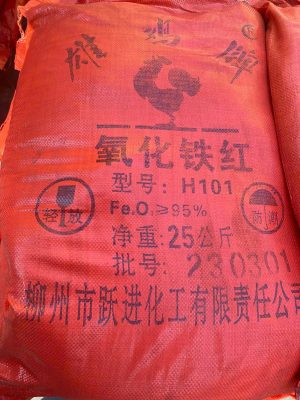 Bột Oxit Sắt Đỏ Fe₂O₃ H101 dùng trong sơn, gạch, bê tông và vật liệu xây dựng.