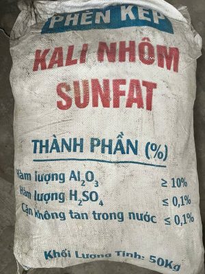 Phèn kép Kali nhôm Sunfat 50kg/bao.