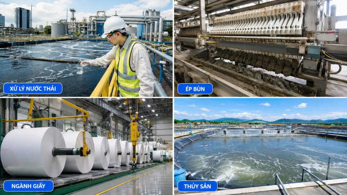 ứng dụng Polymer Cation KMR trong xử lý nước thải