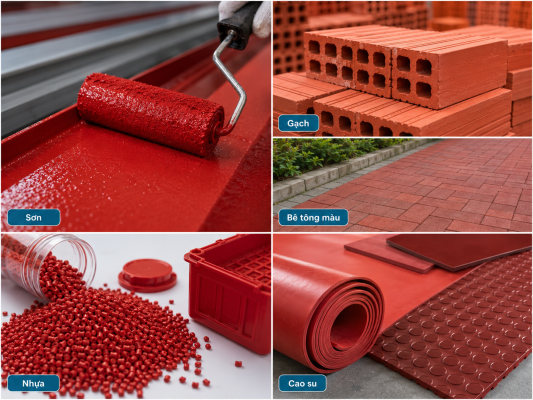 ứng dụng iron oxide red Y101 trong sơn gạch bê tông nhựa