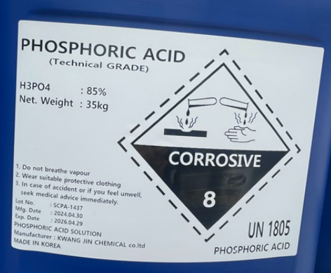 thông tin sản phẩm phosphoric acid H3PO4 85 COA MSDS