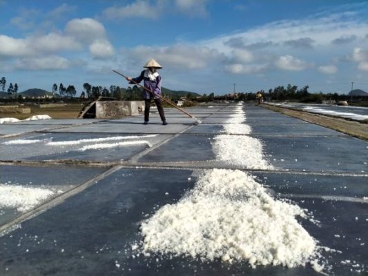 quy trình sản xuất sodium chloride NaCl muối viên
