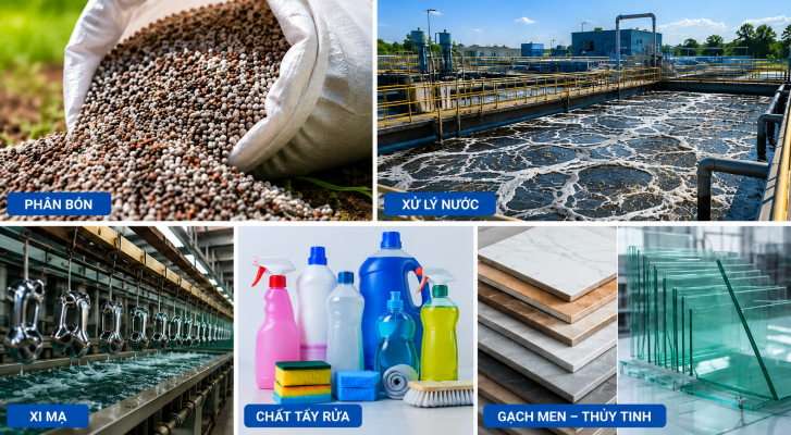 ứng dụng phosphoric acid H3PO4 85 trong công nghiệp