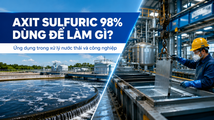 Axit Sulfuric 98% dùng để làm gì? Ứng dụng trong xử lý nước thải và công nghiệp