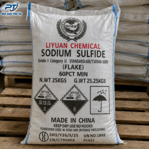 Đá Thối Ruột Nâu – Na₂S 60% Trung Quốc 25kg/bao