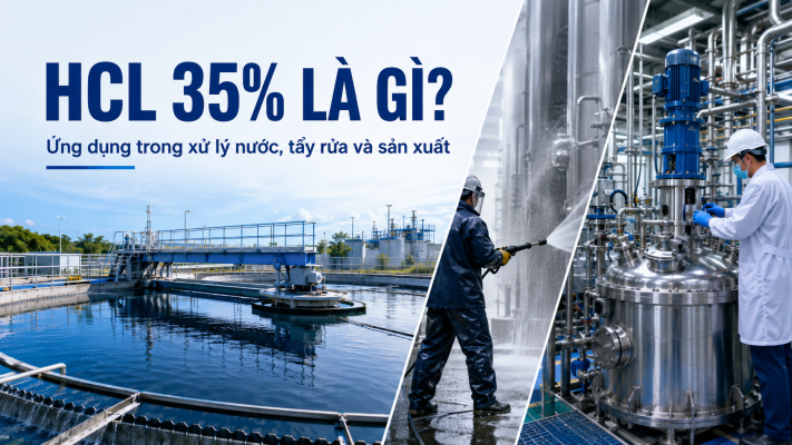 HCL 35% là gì? Ứng dụng trong xử lý nước, tẩy rửa và sản xuất