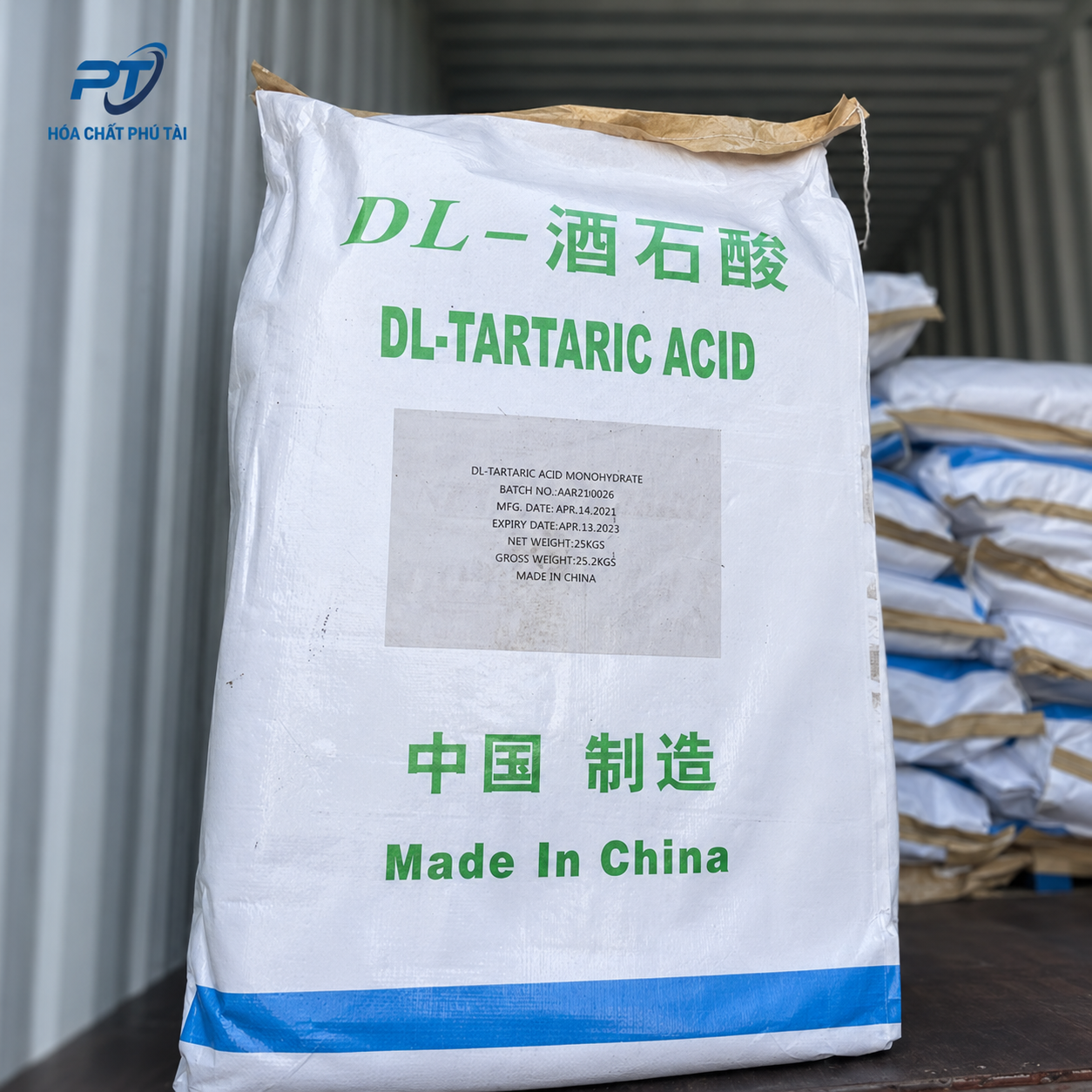 Acid Tartaric Trung Quốc – DL-Tartaric Acid Monohydrate 25kg/bao
