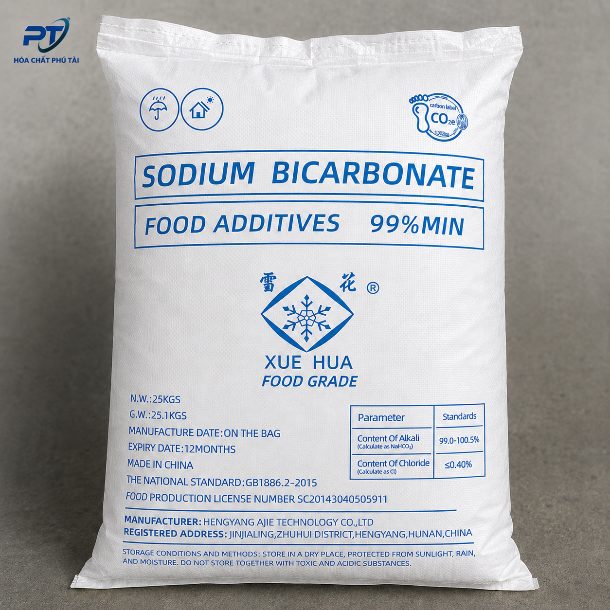 Sodium Bicarbonate NaHCO₃ 99% - Trung Quốc